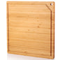 Large Stove Cutting Board 20 X 20 Burner Cover Square Rv Chopping Board With Hole Grooved For Oven Apartment Kitchen (Bamboo)